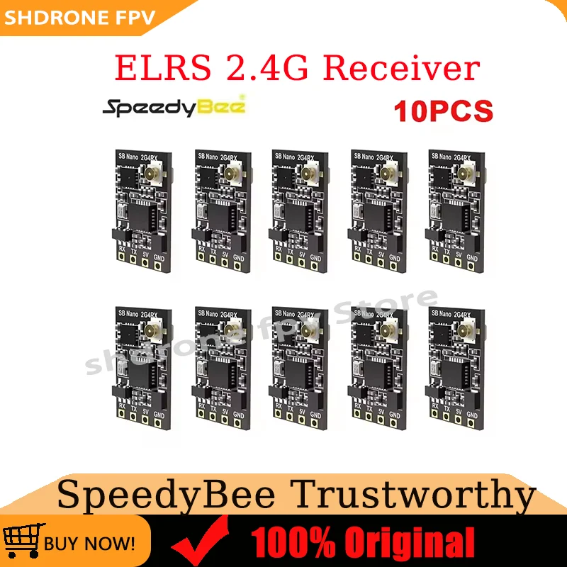 

10PCS SpeedyBee Nano 2.4G ELRS Receiver 2.4GHz ExpressLRS for RC FPV Freestyle Long Range Drones Quadcopter DIY Parts