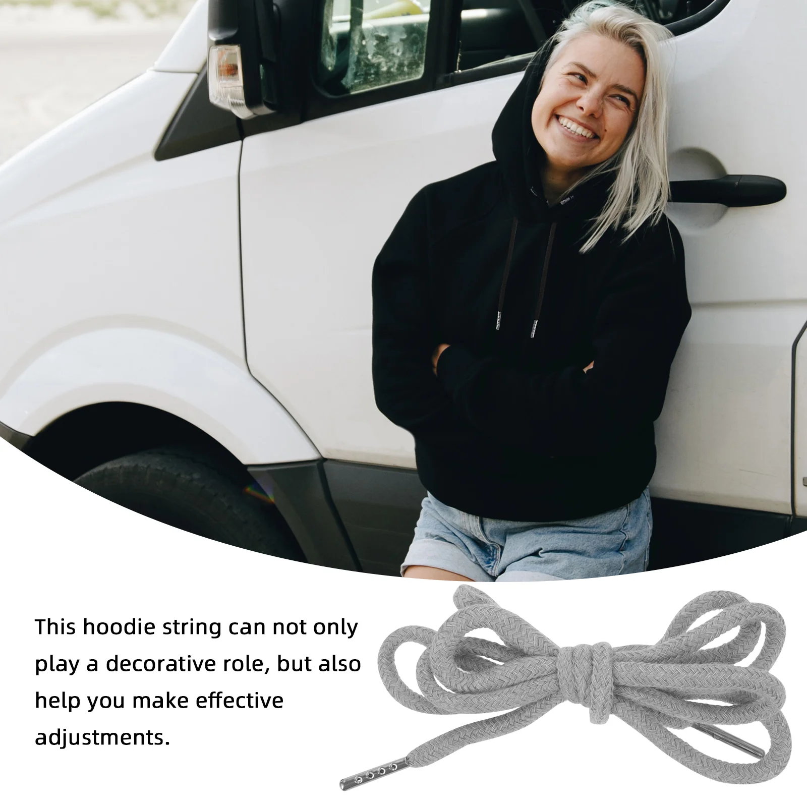 12 Pcs Sweatshirt Drawstring Pant Waist Tightener Hoodies Shirts Rope for Replacement Clothing Cord Practical Ropes