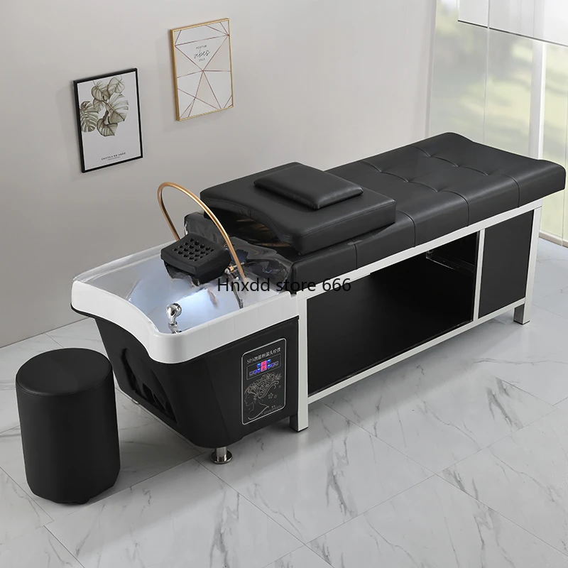 Comfort Lighting Shampoo Bed Stylist Japanese Head Spa Hair Washing Bed Fumigation Lettino Massaggio Salon Equipment MQ50SC