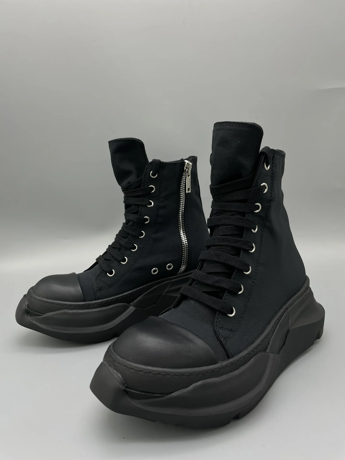 Men Platform Shoes High Top Casual Canvas Luxury Trainers Lace Up Women Sneakers Zip High Street Designer Autumn Boots - view 6