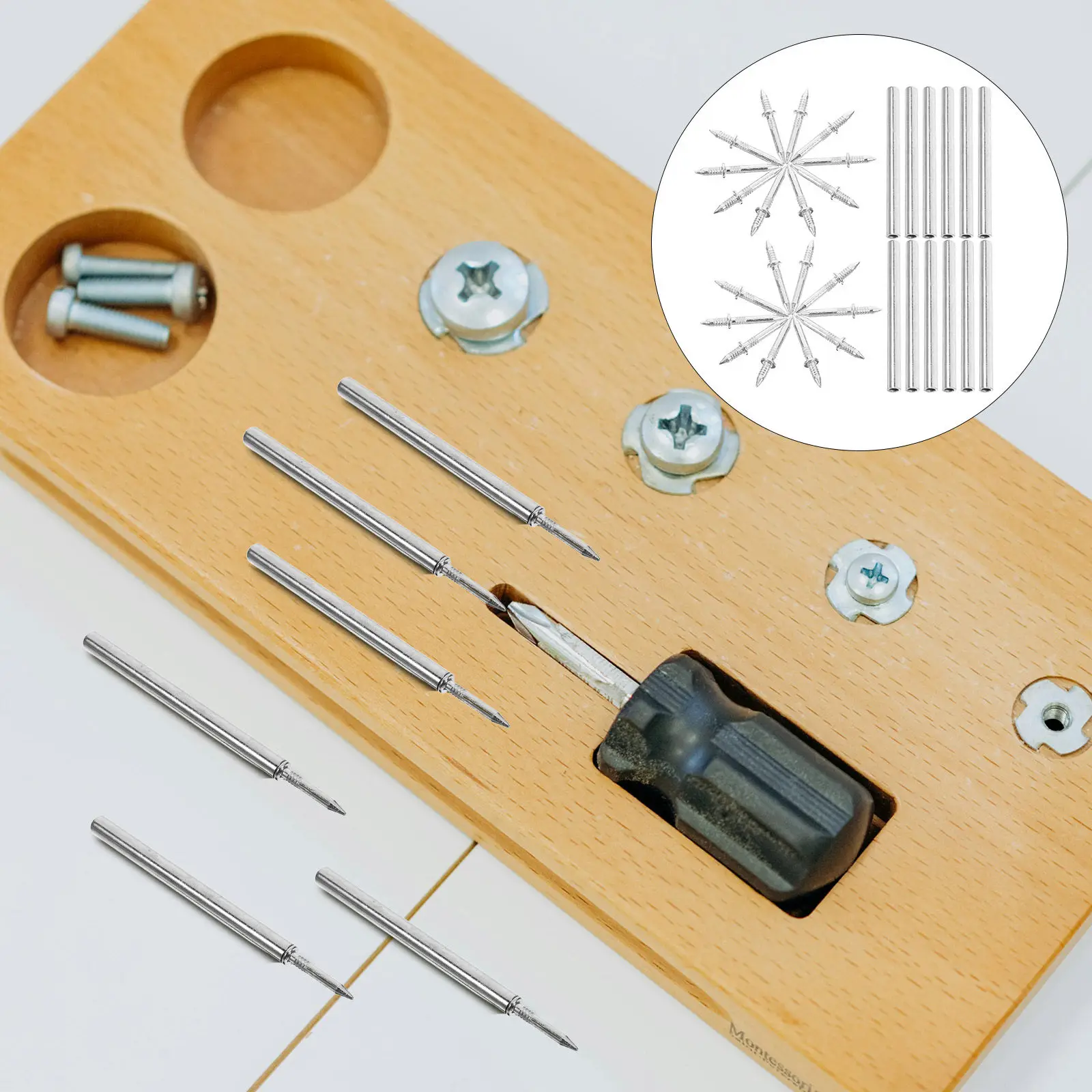 Heavy-Duty Double-Headed Seamless Picture Hanging Nails for Wall Frames, Skirting Board & Trim – 1 Set