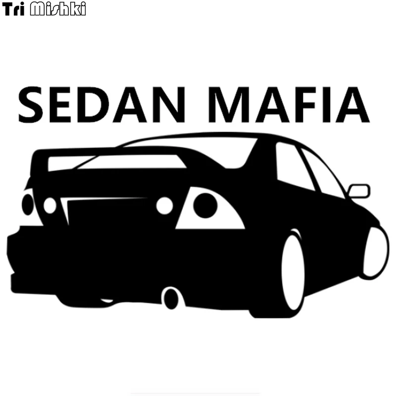 

Tri Mishki HZX171# 12.1*20cm SEDAN MAFIA for Altezza car sticker Low Vinyl Decals Motorcycle Accessories sticker reflective