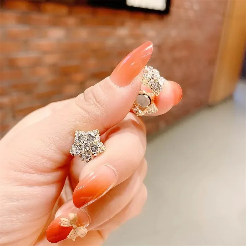 Weight loss magnet Earring star zircon crystal strong magnetic therapy slimming health care power clip earrings wedding jewelry