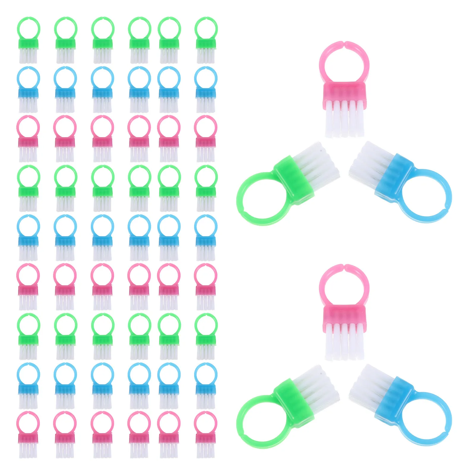 

90Pcs Nail Dust Cleaning Brush Rings Soft Bristle Manicure Brush for Nail Art Fingernails Toenails Cleaning Salon Spa Use