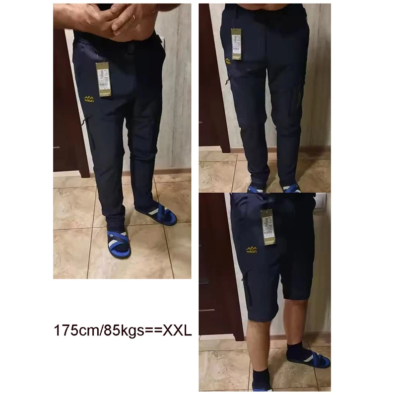 سراويل صيد السمك للمشي لمسافات طويلة للرجال للرحلات مقاومة للماء وقابلة للتحويل سريعة الجفاف للخوض خفيفة الوزن ومسامية