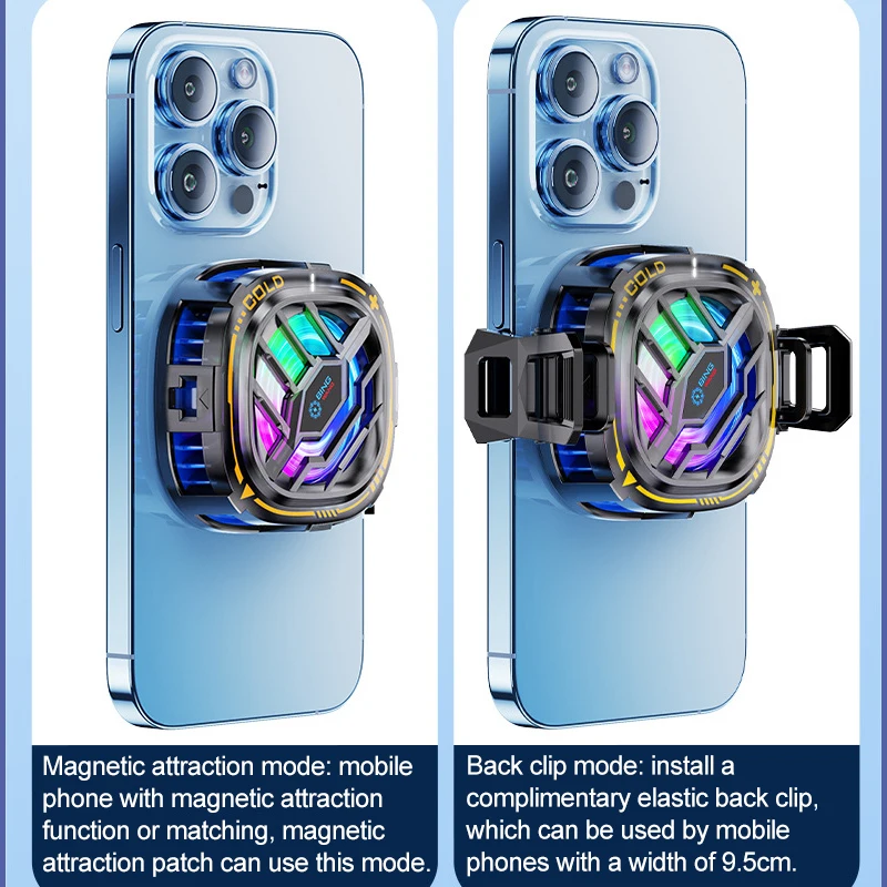 Fan Cooler For Phone Semiconductor Cooling Fan For Mobile Cooler Phone Gaming Portable Cooler Mobile Phone Cooler Fan Phone Clip