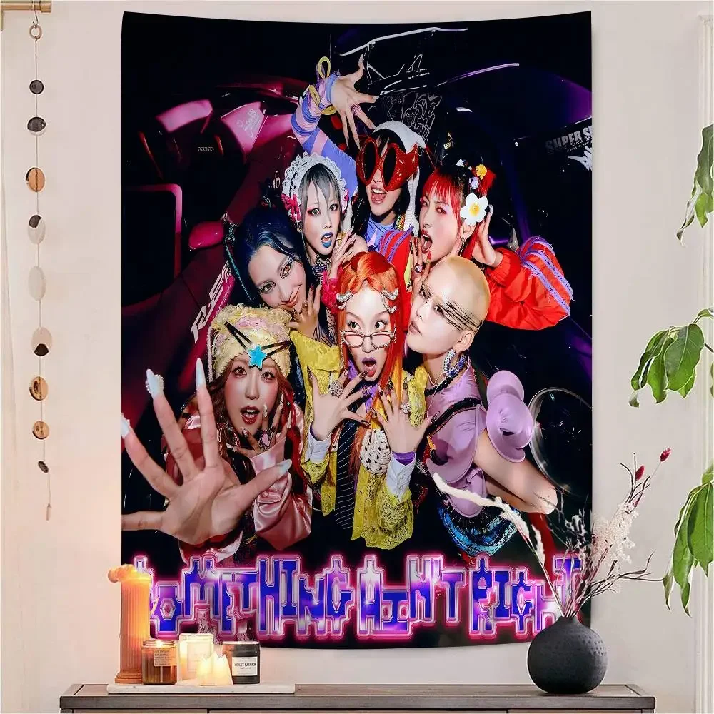 Kpop X-Xg جديد Dna مطبوعة نسيج حائط كبير رخيصة الهبي الجدار الشنق البوهيمي جدار المفروشات ماندالا ديكور المنزل