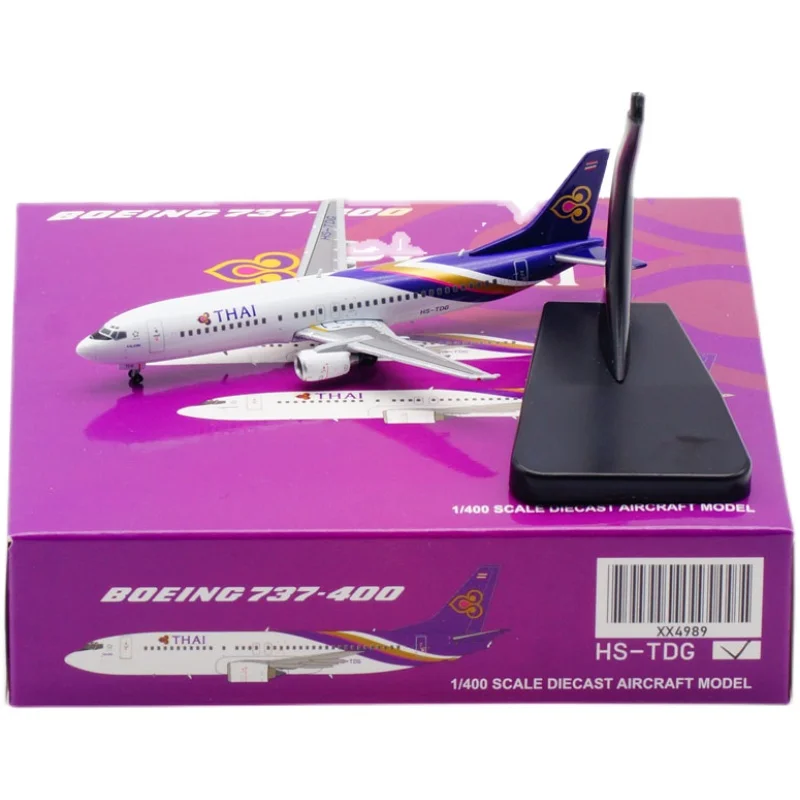 

Diecast 1:400 Scale Thai Airways B737-400 HS-TDG Alloy Aircraft Model Collection Souvenir Display Ornaments