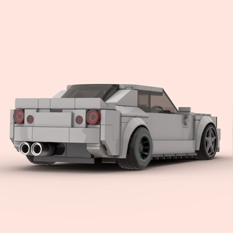 Speed Racing Car Model MOC Building Bricks R34 GT-R Sports Car Modular Technology Children Holiday Gifts Assemble Toys Suit