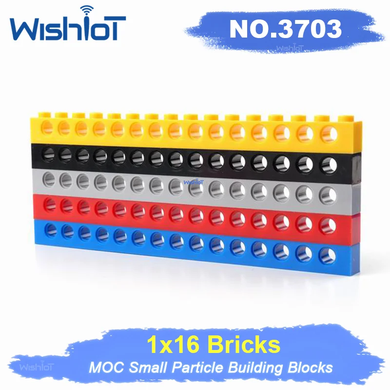 

MOC high-tech Parts 1x16 Brick 15 Holes 3703 MOC Technical Building Block Suitable For All Brands Small Particles Toy
