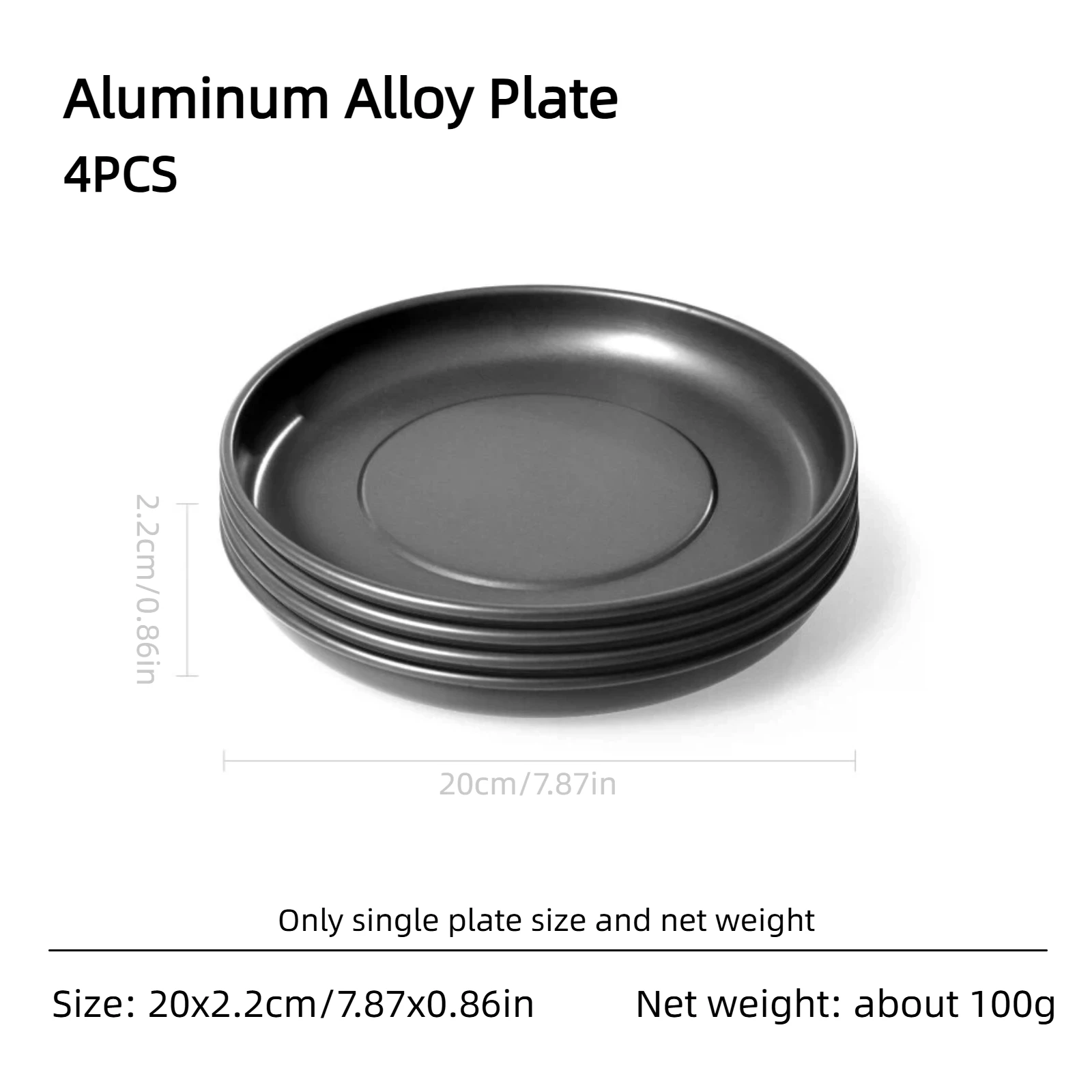 BISINNA Campingbord Lichtgewicht serviesgoed van aluminiumlegering voor buiten backpacken, picknick, kampeerbenodigdheden