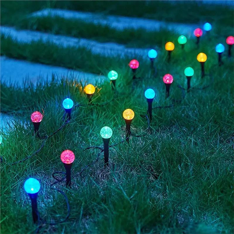 A84E-Garden And Courtyard Lighting 20 In 1 LED Solar String Light 8 Color Modes For Festive Party Atmosphere For Weddings