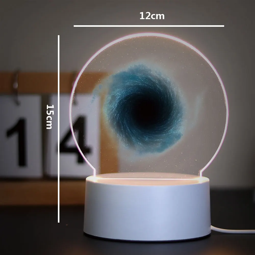 Лидер продаж, детская лампа с черными отверстиями, меняющие цвет, 16 цветов, Rgb, окружающее освещение для спальни, фестиваля, домашнее прикроватное украшение для игровой комнаты, 1 шт.
