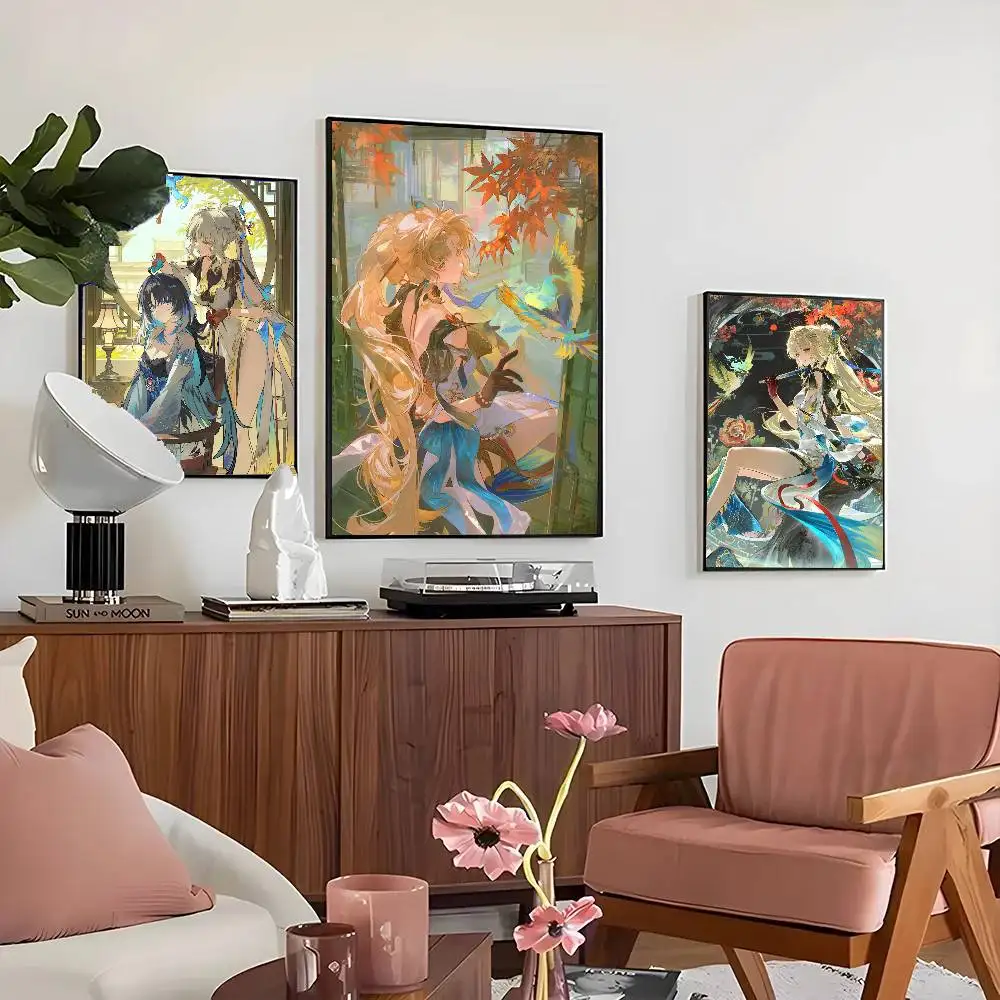Suisui Anime Wuthering Waves Posters Living Room Bar Cafe Quality Canvas Vintage Style Comics Painting Art Home Wall Decor Pict