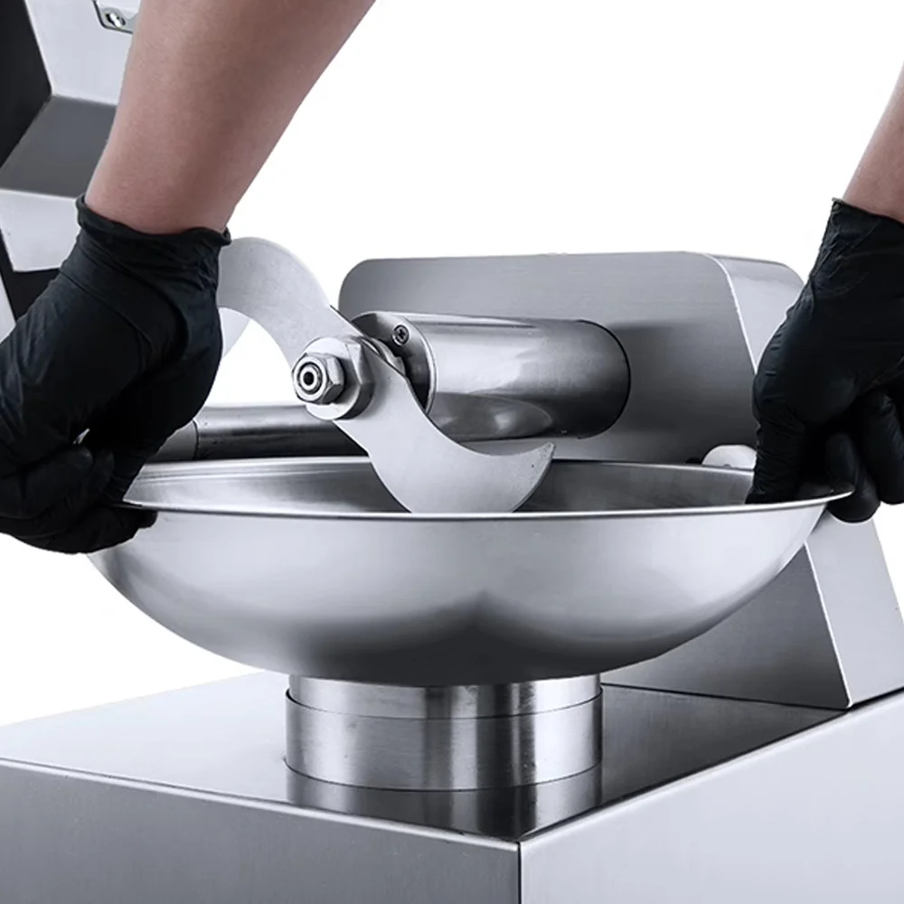 220v Electric Commercial Vegetable Shredder, Large-Capacity Basin-Type Vegetable Cutter 370w High Power, Strong Power