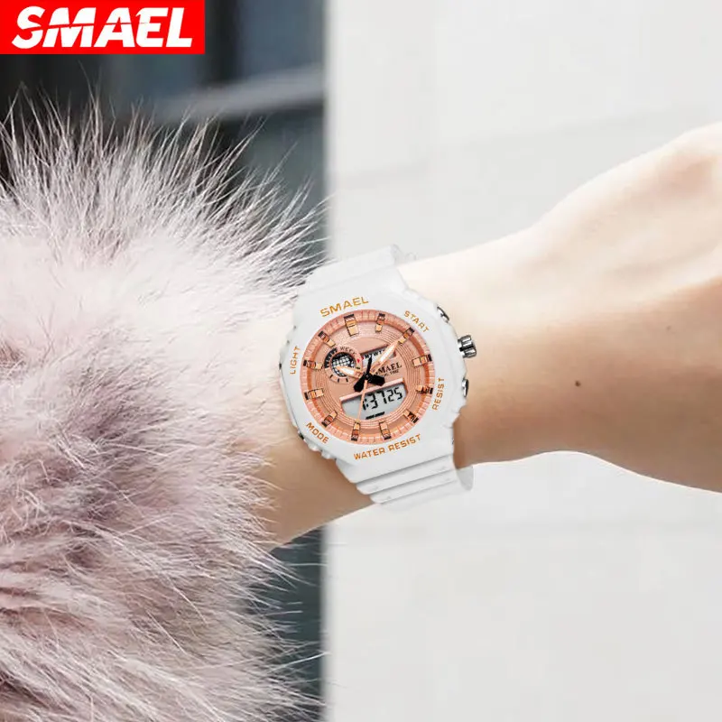 Smael 8037 Electronic Watch Female Student Good-looking Candy Color Waterproof Multifunctional Electronic Watch