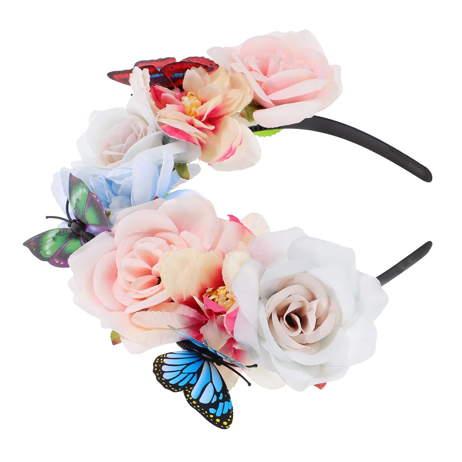 

Butterfly Headband Simulated Flower Hair Decoration Halloween Prom Floral Headpiece Party Accessory Butterfly Hair Accessories
