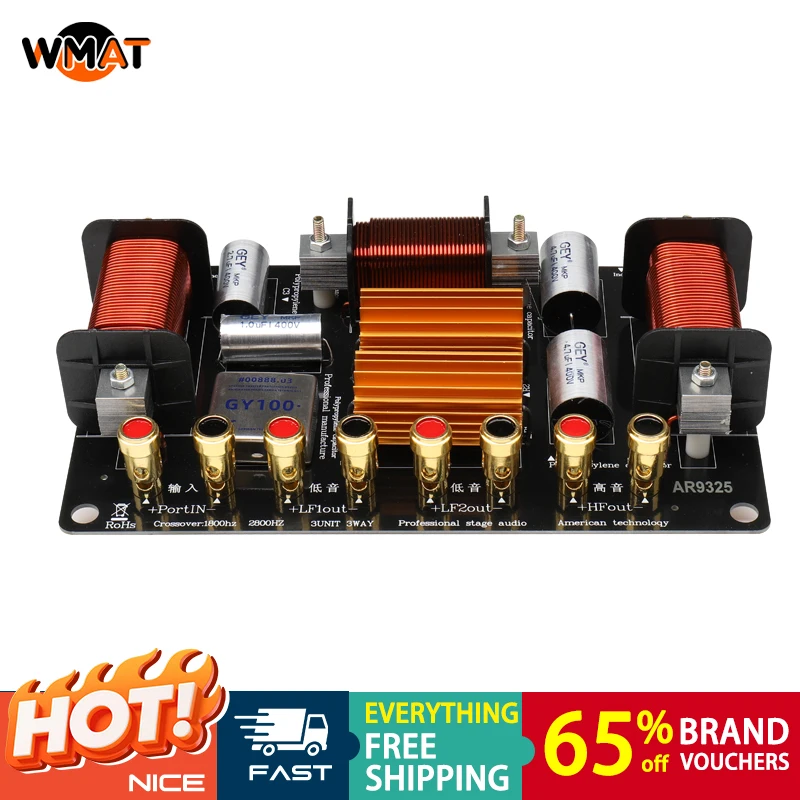 

9325 High Quality12 15Inch2Road Metal Structure Cross Network Dual-Stage Frequency Divider Fine Speaker Accessories