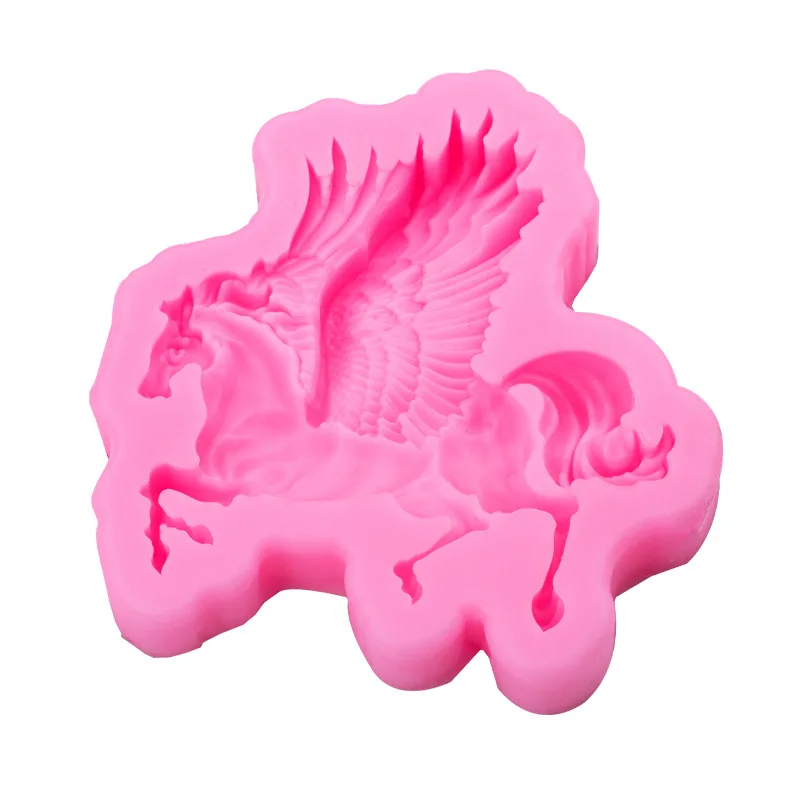 New DIY Flying Horse Epoxy Mold Cake Decoration Fondant Baking Tool 15-02