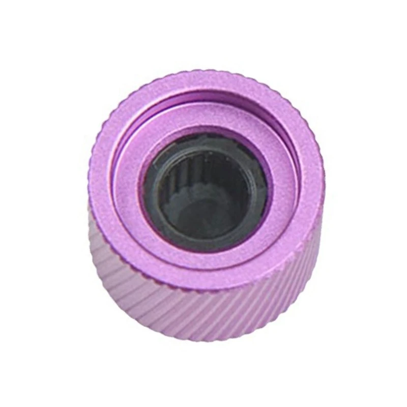 Botões metal giratórios para teclado mecânico, 16mm diâmetro, botão flor ameixa, construção sólida, botão rotativo,