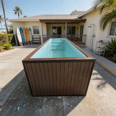 Professional Outdoor Swimming Pools Fiberglass Shipping Container Pools for Sales