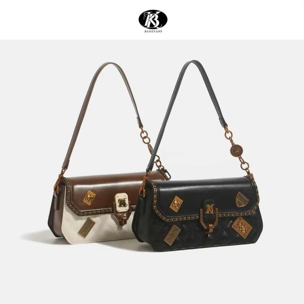 

Брендовая женская сумка KB, новинка осени и зимы 2025 года, маленькая квадратная сумка в форме ромба подмышки, женская сумка, сумка через плечо