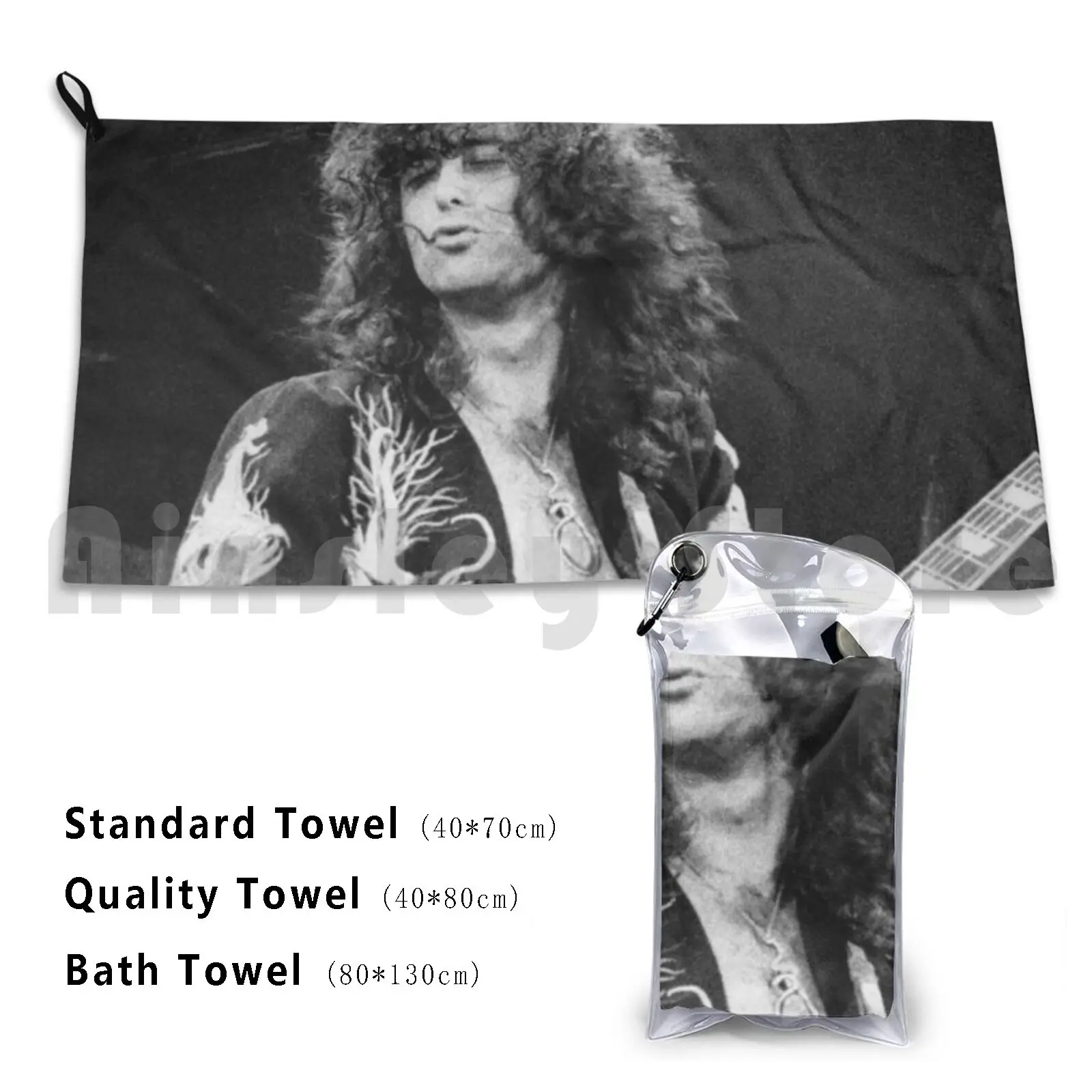 Toalla de baño Led antigua, cojín de playa, leyenda musical, álbum Zepelin Zepellin