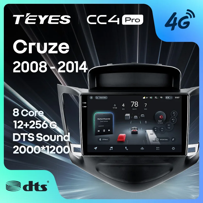 

TEYES CC4 PRO For Chevrolet Cruze J300 2008 - 2014 CarPlay Android Auto 2DIN Autoradio Car play Radio Multimedia Stereo
