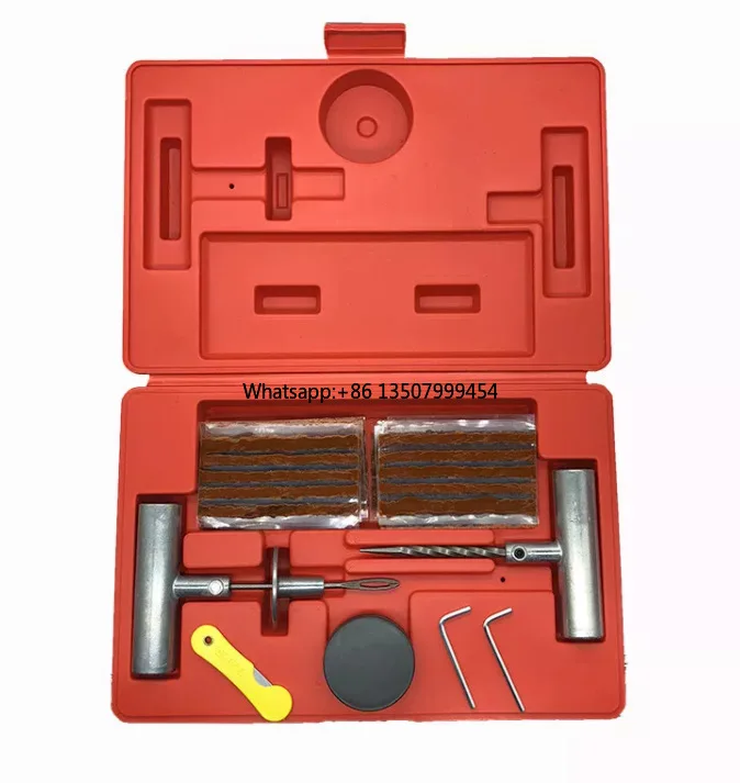 

Universal 35pcs 57pcs 68pcs Heavy Duty Tire Repair Kit Punctures Plug Flats Automotive Tyre Repair Tools