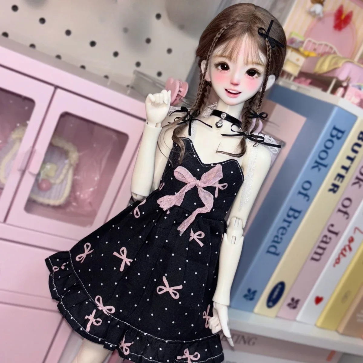 

Кукольный костюм для куклы Bjd 60/45 см, платье принцессы с бантом, игрушки для девочек, нарядный игровой домик, подарок 1/3 1/4, аксессуары для кукол, без куклы