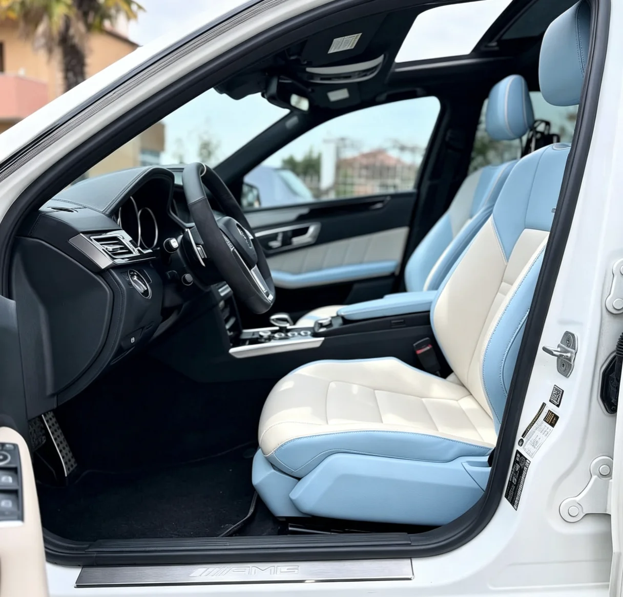 Für W212 2009~2010 Maßgefertigte Autositzbezüge Luxuriöses Nappaleder 100% Passgenau Innenraumzubehör 360 ° Vollständige Abdeckung – Detail 5