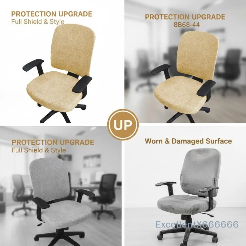 Stretch Office Chair Cover Premium Elastic Fabric Washable Universal Slipcover for Home Office Desk Work Chair