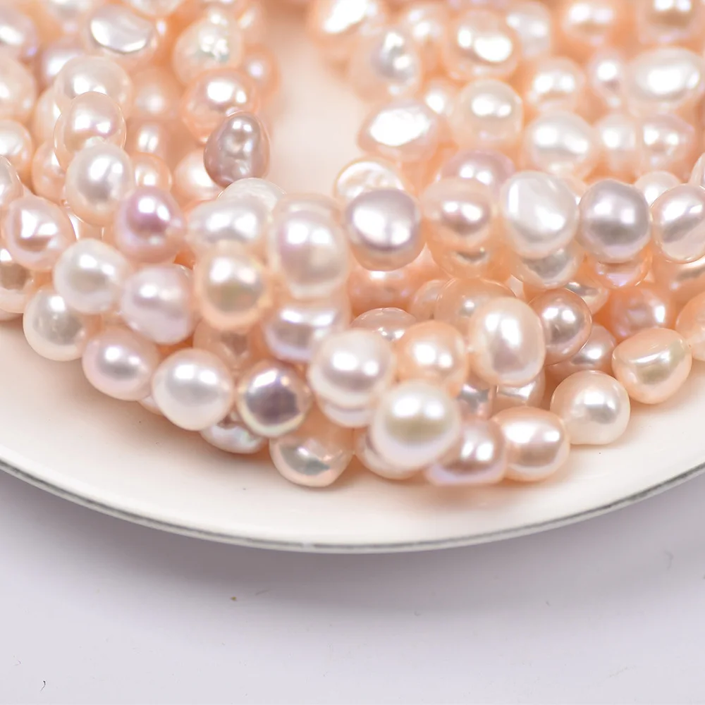 10-12Mm Mixed Color Horizontal Hole Large Stone, Extremely Bright Natural Freshwater Pearl DIY Material