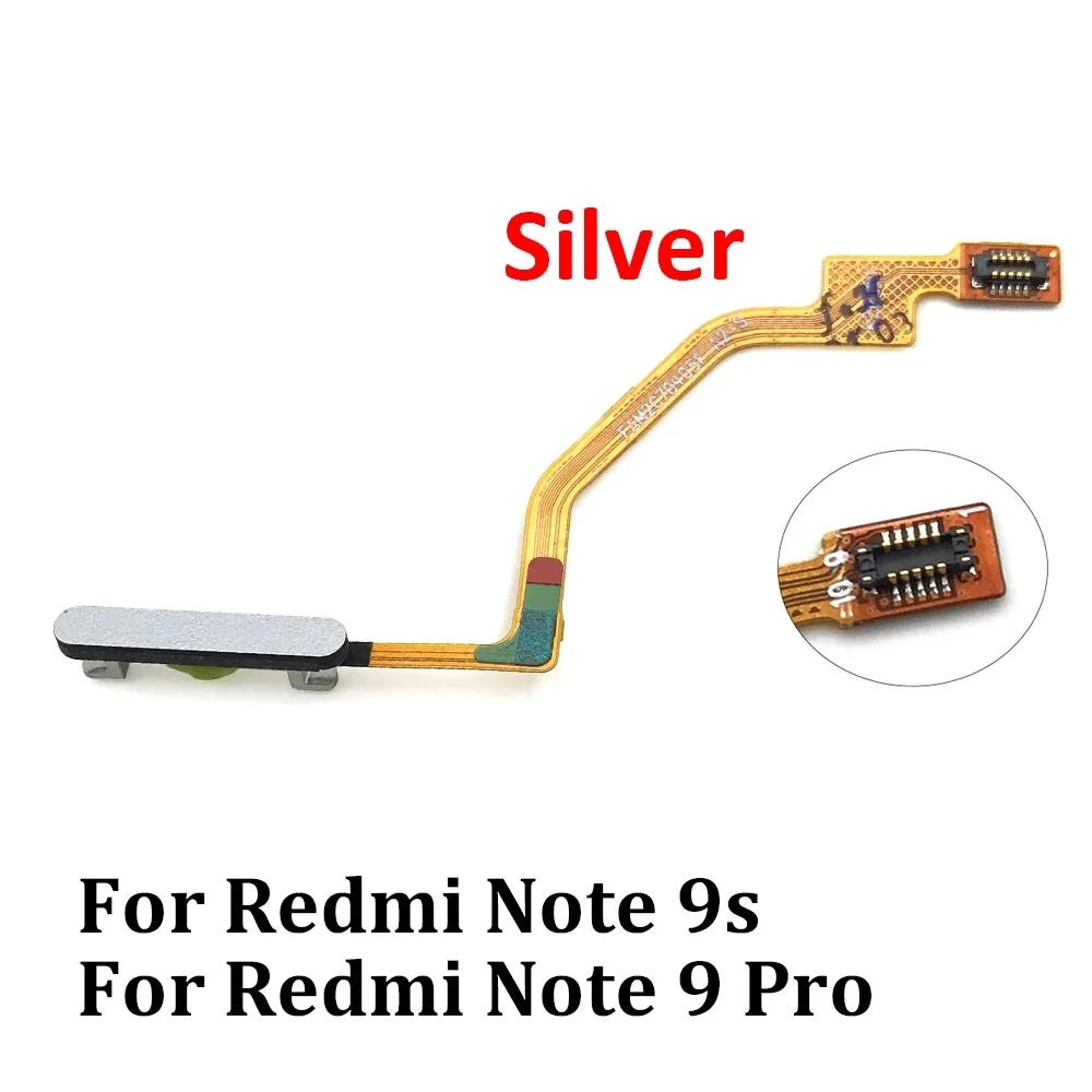 Cable flexible de huellas dactilares para Xiaomi Redmi Note 9S / 9 Pro pieza de repuesto del sensor de identificación táctil (modelo: FPC BM47)