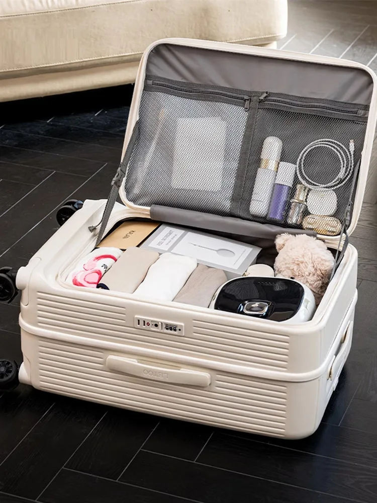 

New side opening lid large capacity luggage, women's suitcase, travel suitcase, student 20 inch boarding travel password box