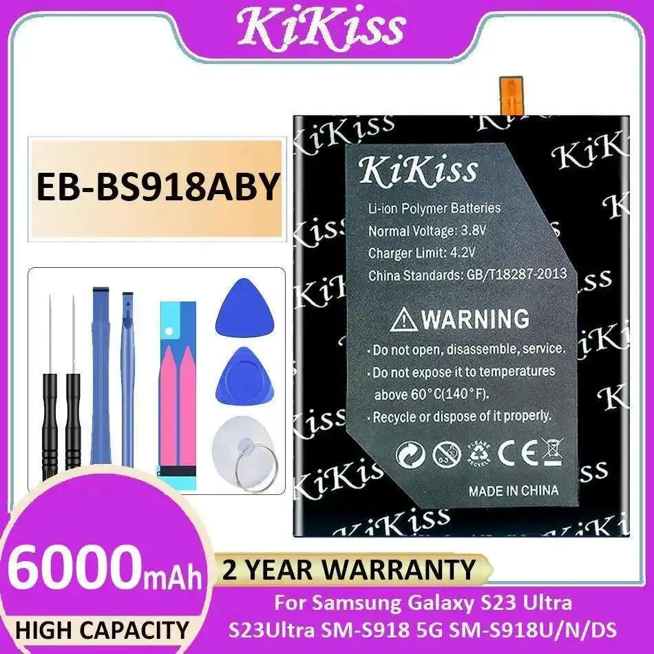 

Mobile Phone Battery Long-Lasting Performance EB-BS918ABY For Samsung Galaxy S23 Ultra S23ultra SM-S918 5G SM-S918U N DS 6000Mah