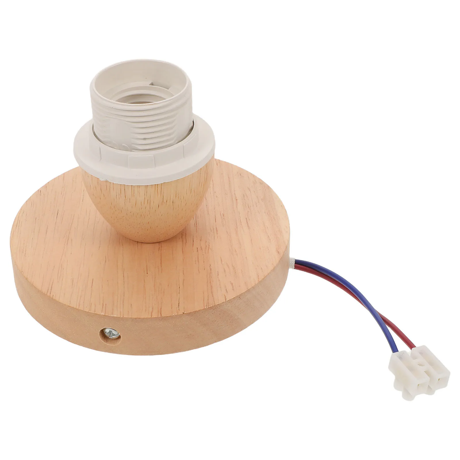 

1Set Wooden Light Bulb Fixture with E27 Socket - Sturdy Ceiling Lamp Base for Living Room Hallway Basement - Vintage Light