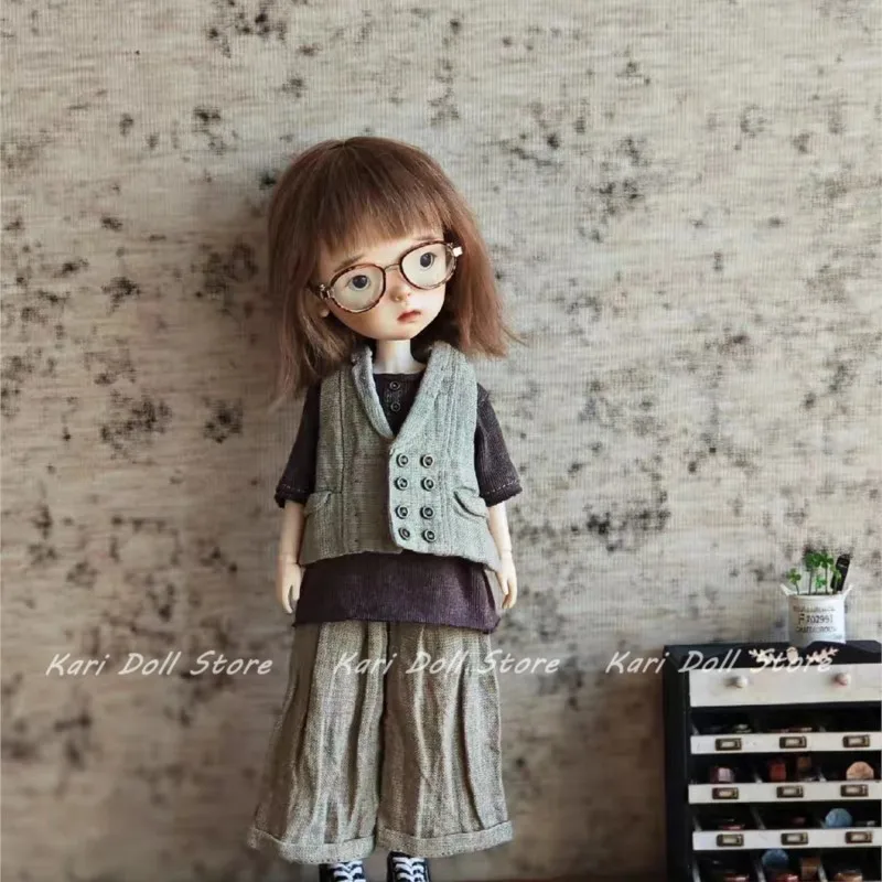 2026 Kari Doll Clothes and skirts Curled T-shirt vest and cropped pants for Landazz Landoudou ob24 ob22Doll - Detail 1