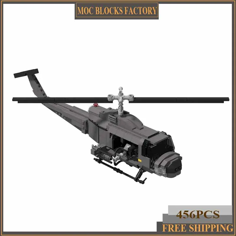 Military Series Model Moc Building Blocks  Attack Helikopter Model Technology Brick DIY Assembly Construction Toy Holiday Gifts