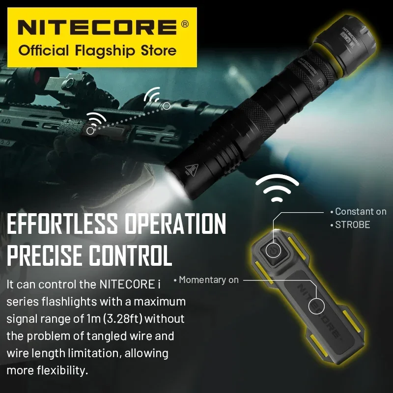 NITECORE RSW2i WL 2.4G Wireless Remote Switch Wireless Tailcap with Tactical Picatinny Rail Mounts for P20iX P35i P30i P10iX