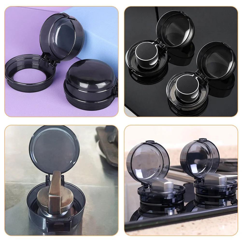 2 قطعة مقبض موقد غاز يغطي العالمي أقفال أمان الطفل للمطبخ الموقد مقابض الطفل التدقيق حماية موقد الحرس #3
