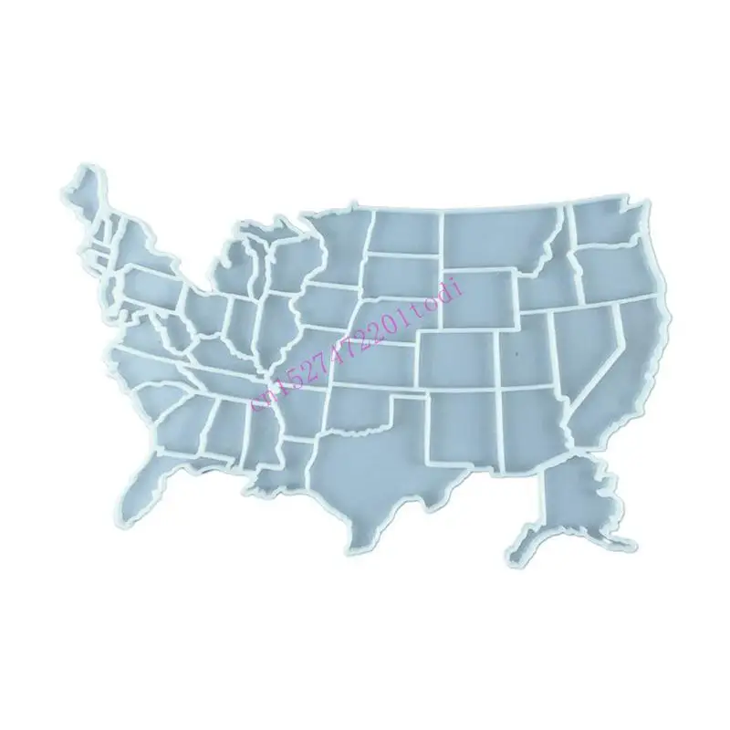 Diy Crystal Epoxy Mold for Creative US Map Mat Home Set Up Jewelry Mold M76B