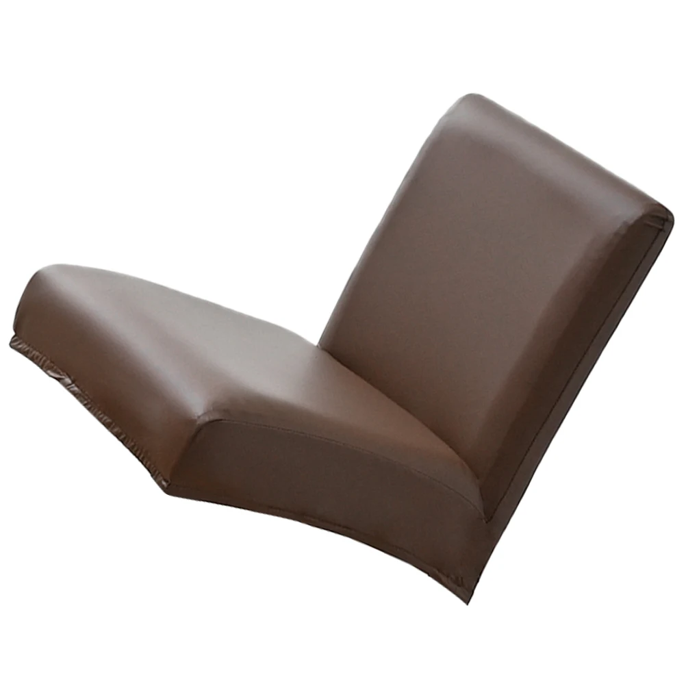

Waterproof Chair Cover Grey Small Size Stretch PU Elastic Band Easy Install Home Hotel Dining Room Chair Protector