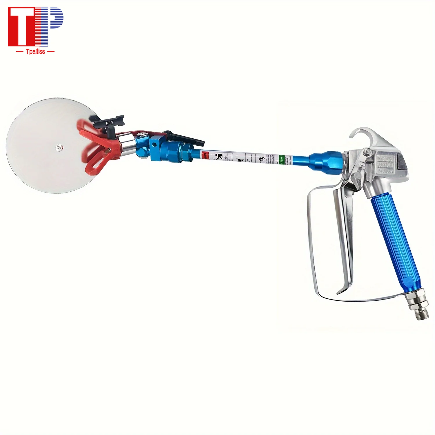 Tpaitlss  Airless Paint Spray Gun with 311&517 TIP, 7.87 Inch Extension Rods and Spray Guide Accessory for Airless Paint Sprayer