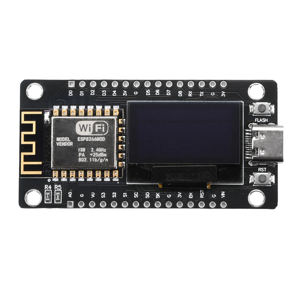 Esp8266 Wifi Development Board Module Ch340C With 0.96 Oled Screen Yellow Blue Display for Arduino/Micropython ESP8266