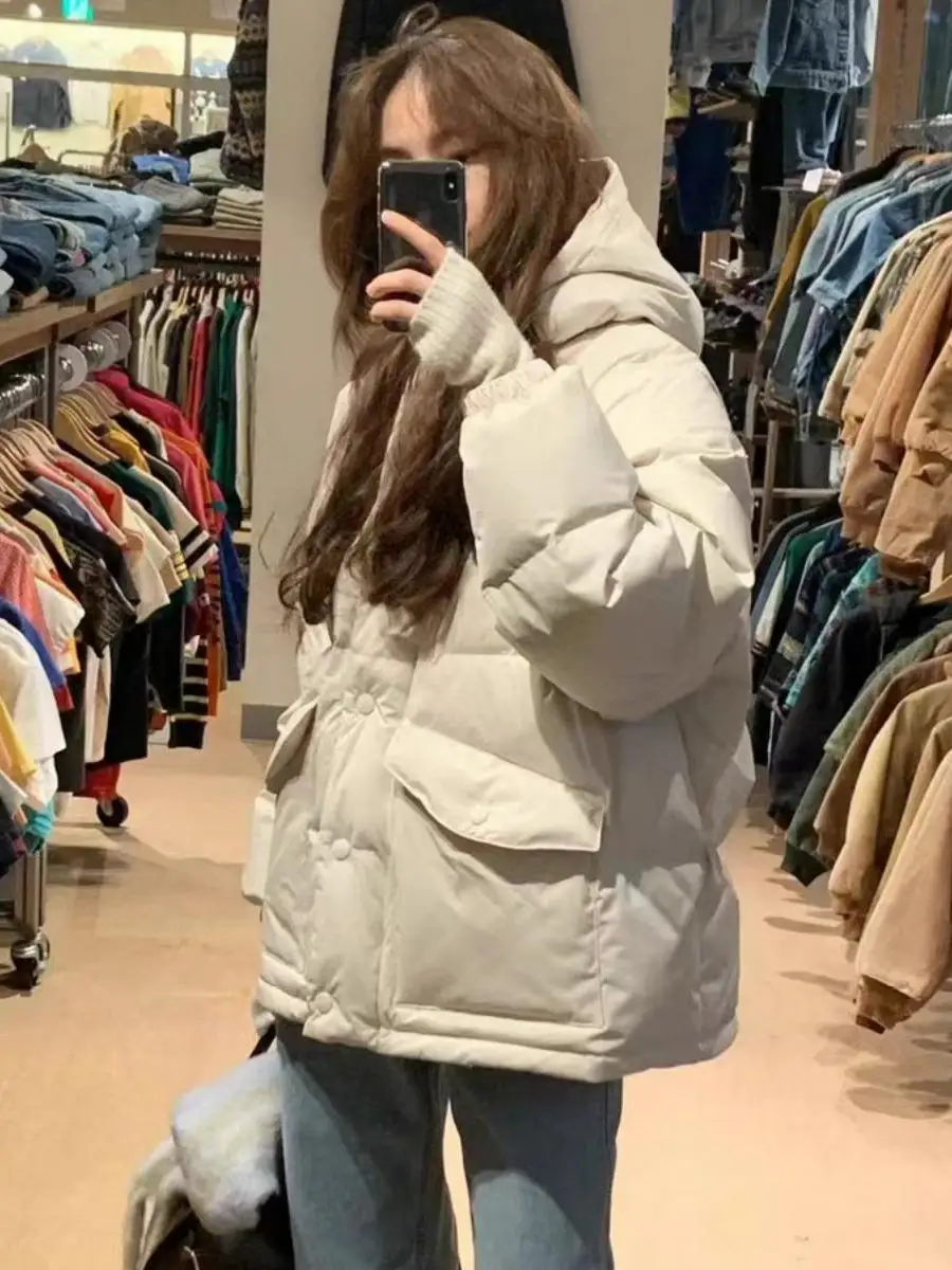 

Winter 2026 New Style Dongdaemun Ouce Korean Version Hooded New National Standard 90 Duck down Jacket Women's Fashion Outerwear