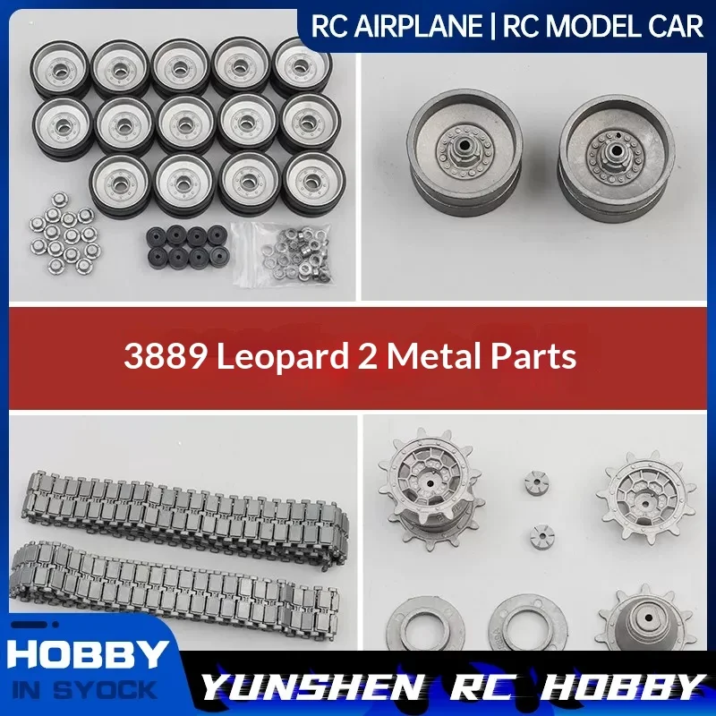 Henglong 1/16 Leopard 2a6 Tank 3889 Accessories Metal Road Wheel Track Chain Gear Drive Wheel Induction Wheel