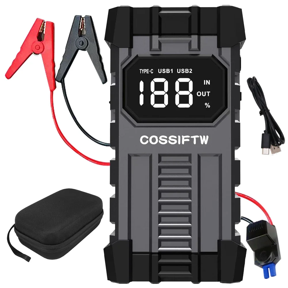 COSSIFTW Car jump start assist battery 1200A car battery charger, automatic emergency booster, starting device