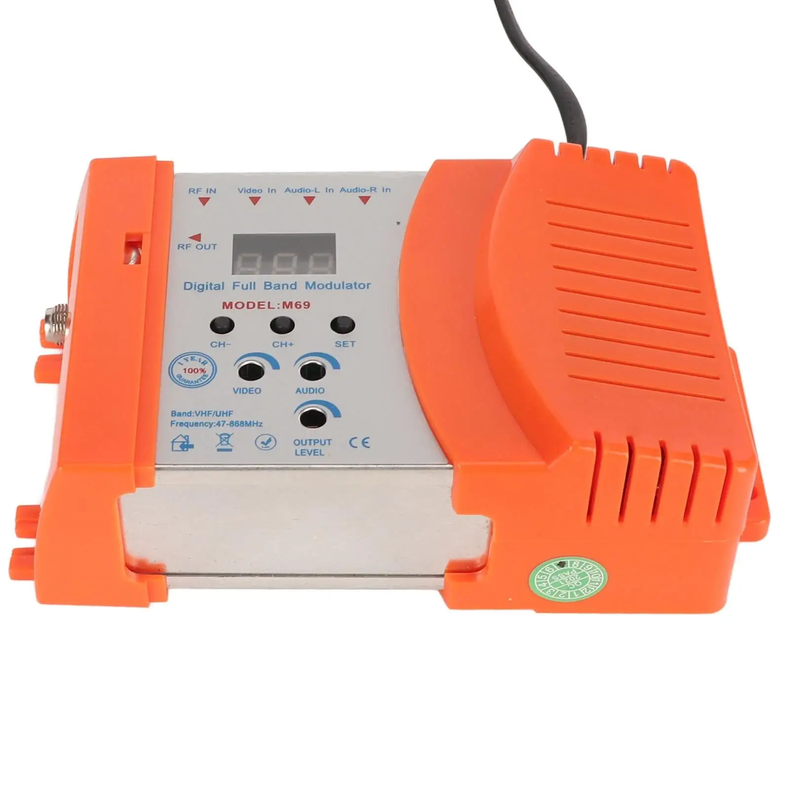 Modulatore da AV a RF con display digitale - Supporto VHF UHF PAL NTSC per set top box - 90-240 V