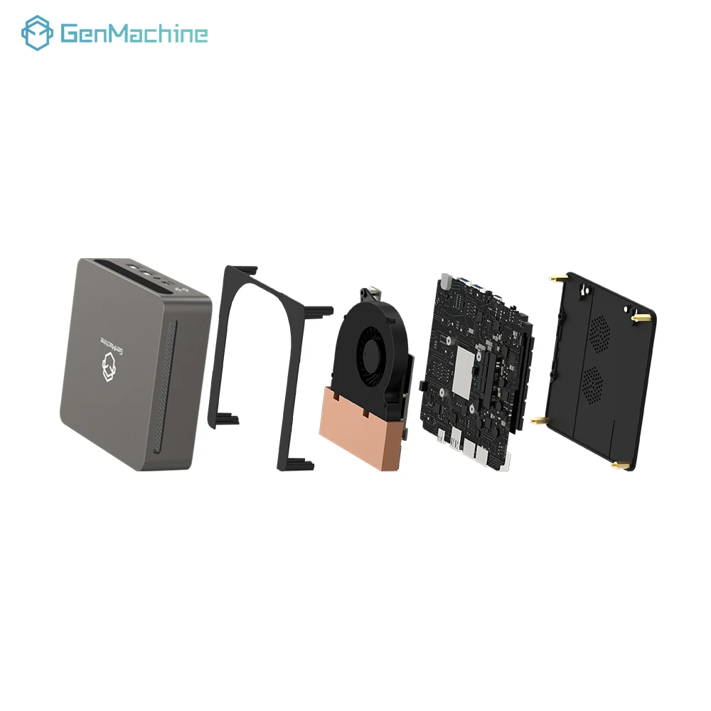 GenMachine AMD Ryzen 7 7735HS 3,2 GHz 54W Mini PC Windows 11 DDR5 16G 6400Mhz WIFI6 Mini Pc Gamer Diy ordenador para juegos